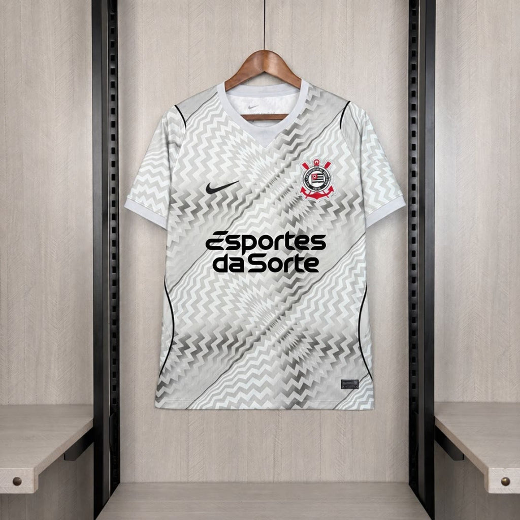 Men's Corinthians 2026/27 Gray Goalkeeper Jersey All Sponsors S-4XL