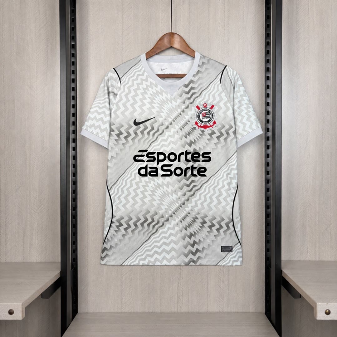 Men's Corinthians 2026/27 Gray Goalkeeper Jersey All Sponsors S-4XL