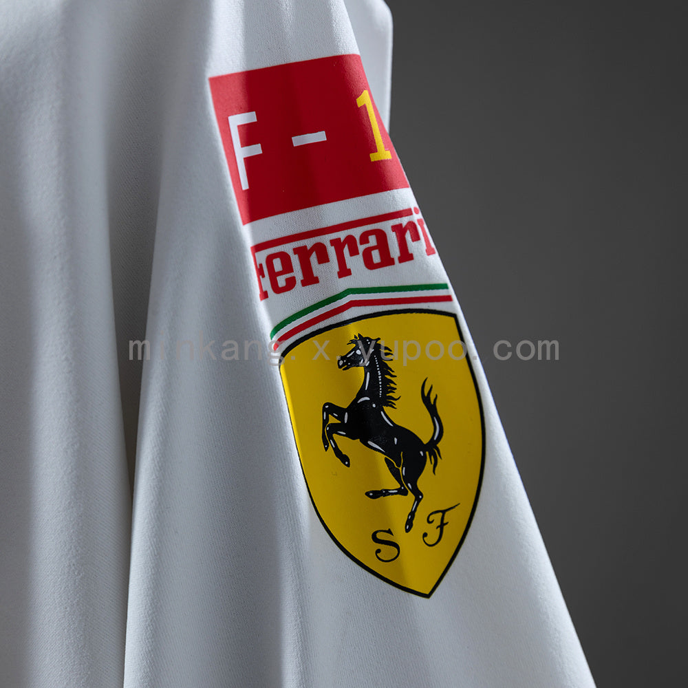 Scuderia Ferrari F1 2025 White Polo S-3XL