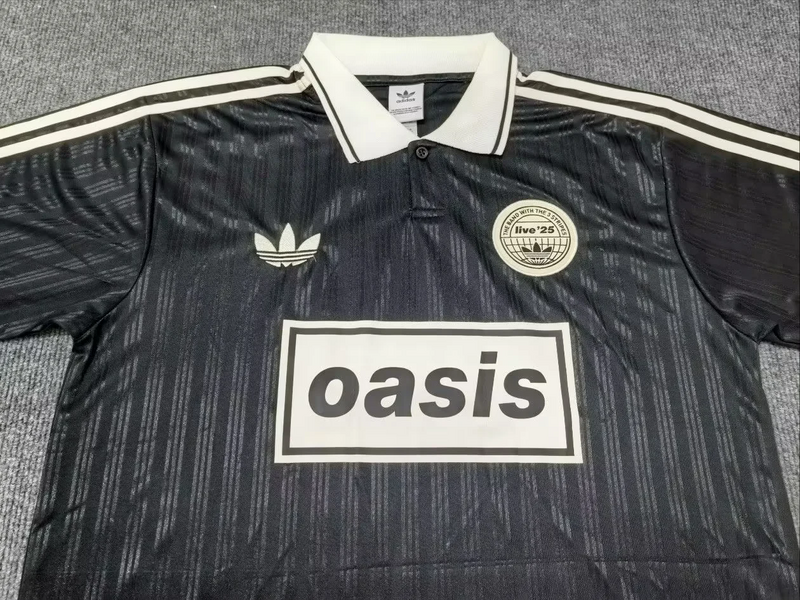25-26 Adi x Oasis Tour Jacquard Black Jersey