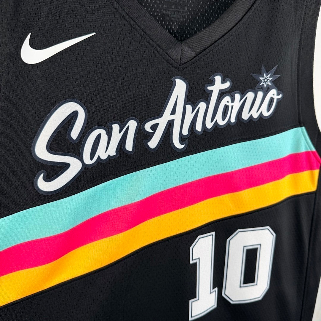 San Antonio Spurs 2026 City Edition Black jersey SOCHAN#10 S-XXL