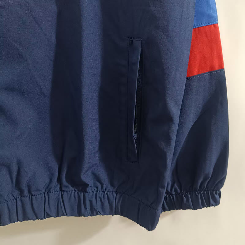 25-26 Barcelona retro blue green red Windbreaker