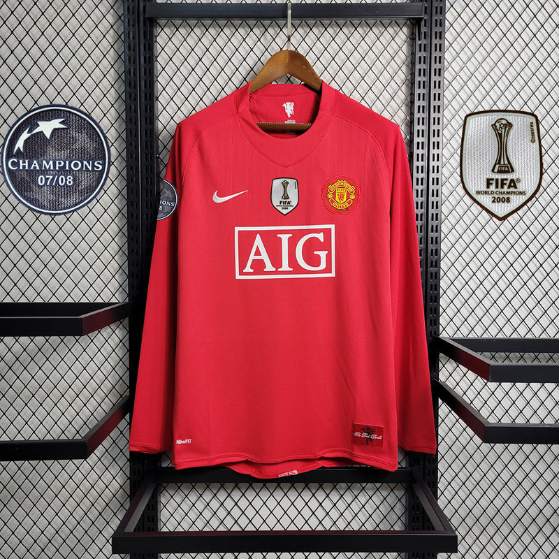 07-08 Manchester United home Long Sleeve