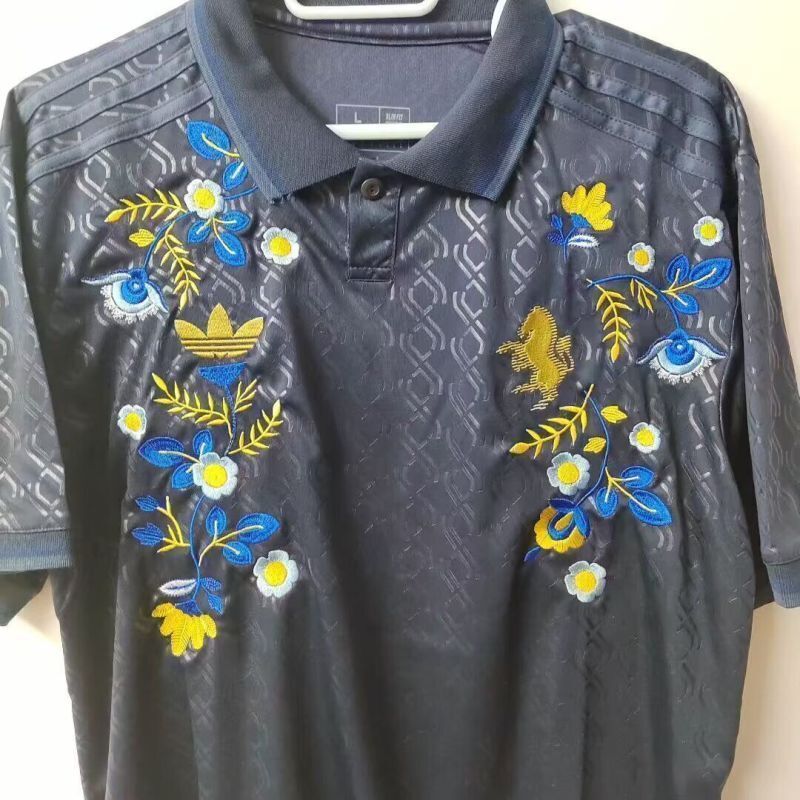 25-26 embroidered flowers Jersey