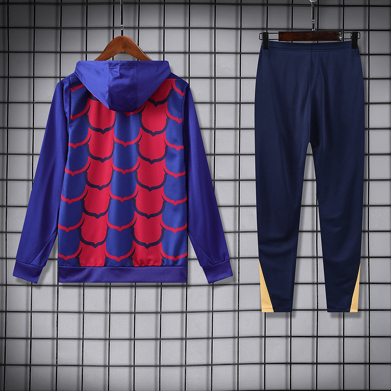 24-25 Barcelona blue and red hoody suit