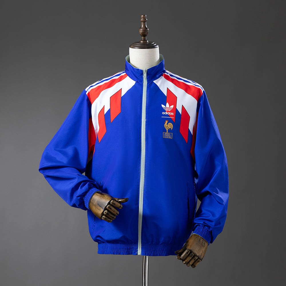 French Reversible Jacket Windbreaker - Blue &amp; Mint Green S-XXL