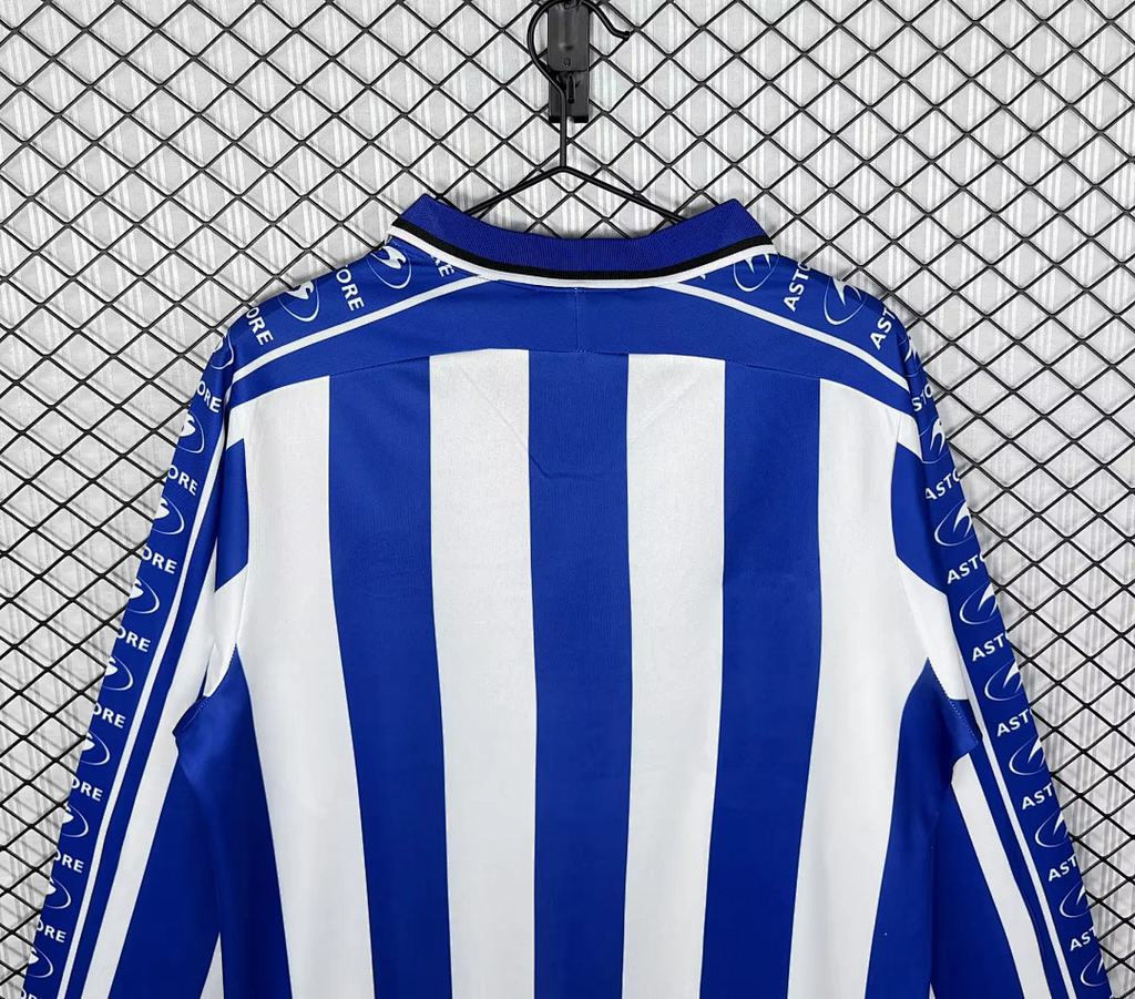 Retro Deportivo Alaves 1998/99 Home Long Sleeve Soccer Jersey