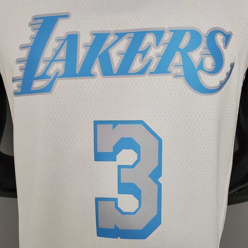 New Lakers DAVIS#3 Crew Neck Retro Limited Edition White
