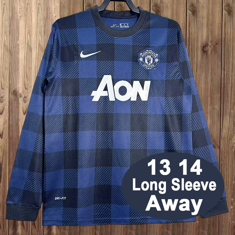 13-14 Manchester United away retro long sleeve jersey