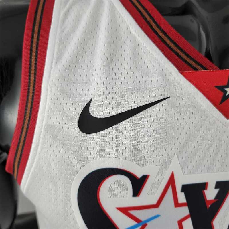 Retro Philadelphia 76ers Iverson #3 big meteor white NBA Jersey