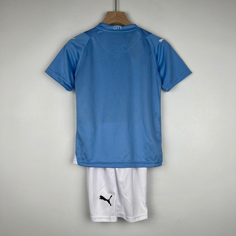23-24 Manchester City home kid kit sizs 16-28