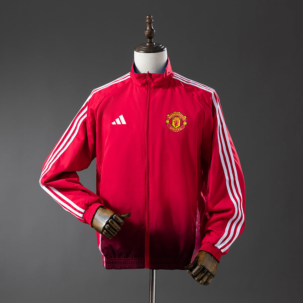 M-U Reversible Anthem Jacket Windbreaker - Black/Red S-XXL