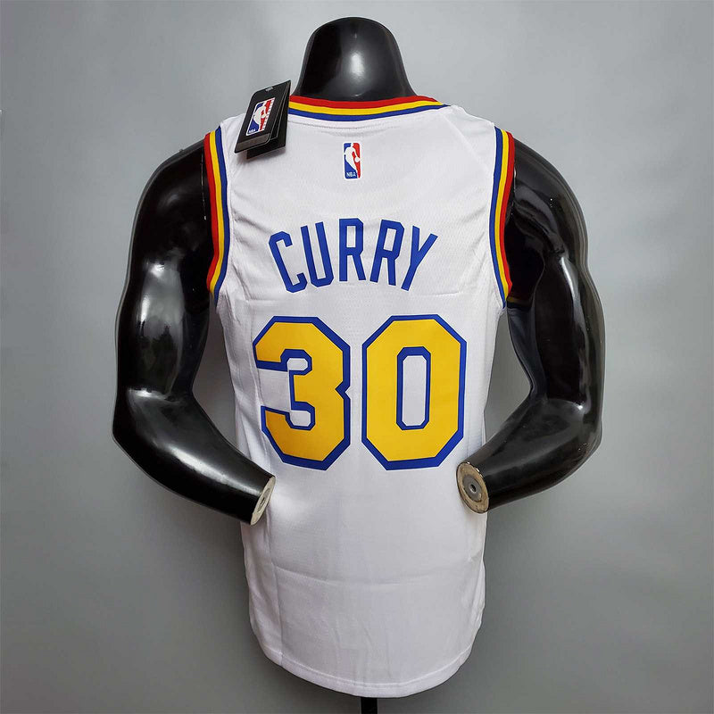 Curry #30 Golden State Warriors Retro white