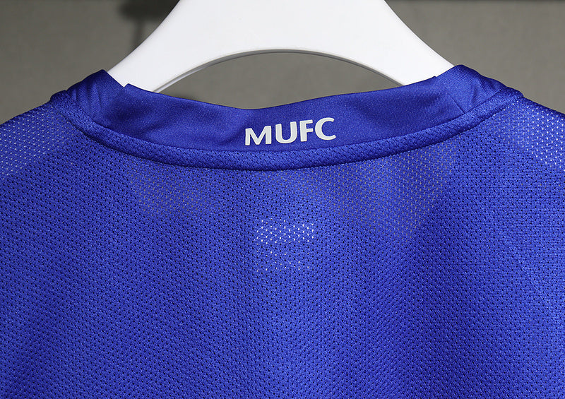 08-09 Manchester United blue long sleeves Player version soccer jersey