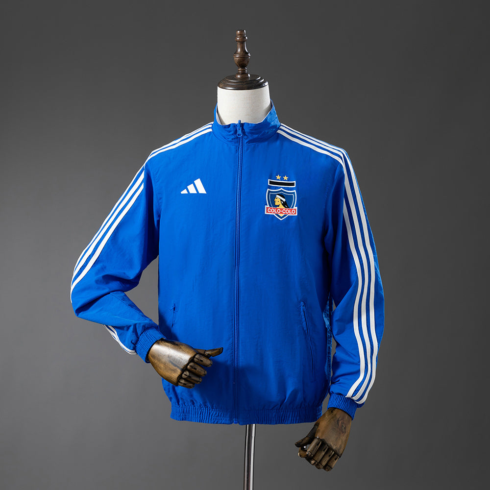 Colo Colo Reversible Jacket Windbreaker - White &amp; Blue S-XXL