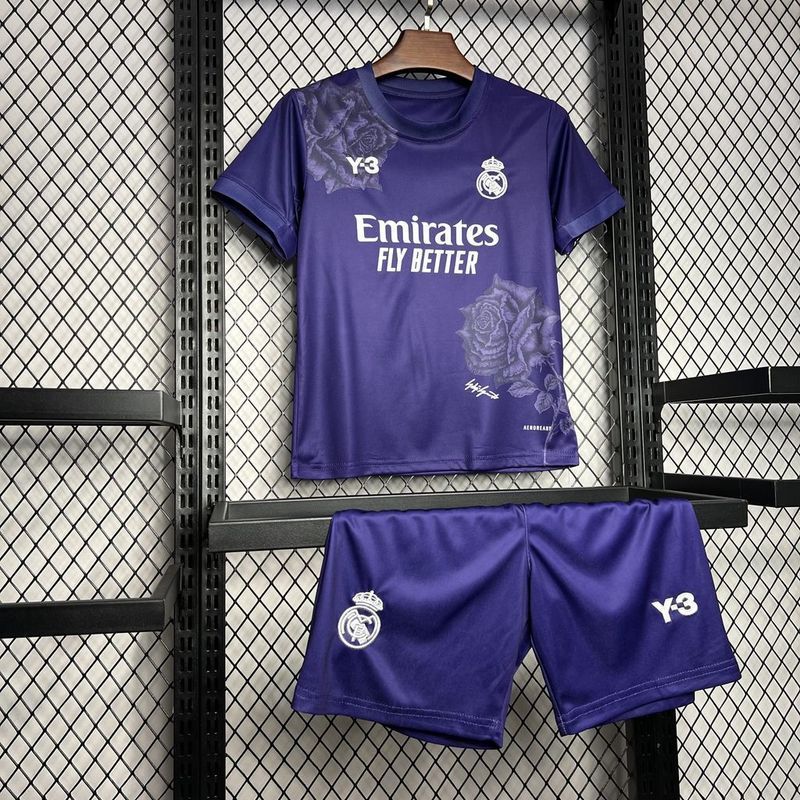 24-25 Real Madrid Y3 Rose Special Edition Purple Kids Kit