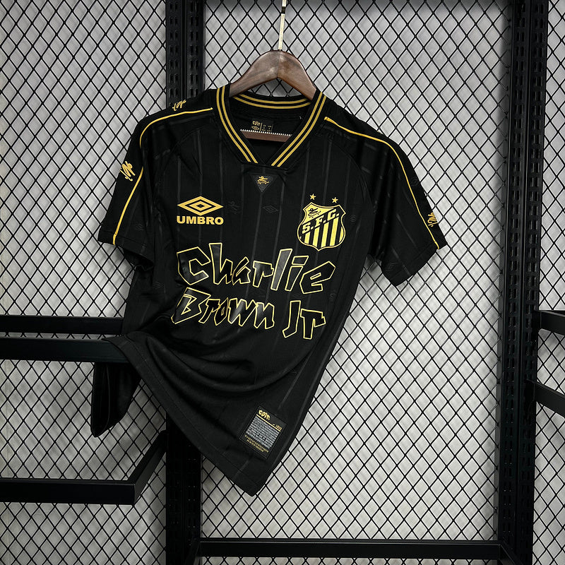 24-25 Santos Charlie Brown black gold special edition Jersey