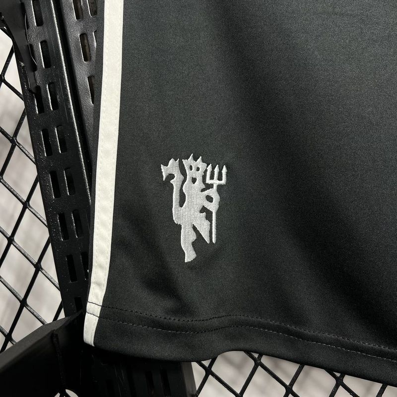 Pantalon Corto de Futbol #24-25 Manchester United Third away black shorts — Zhang199