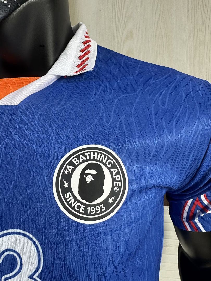 ADIDAS X BAPE Blue Player Version Jersey S-2XL