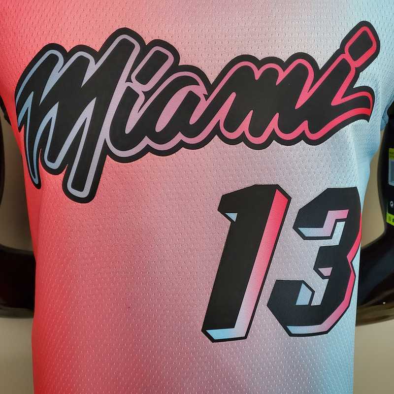 New Miami Heat ADEBAYO#13 City Edition Pink Blue Gradient Color