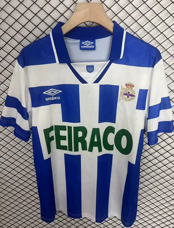 94-95 Deportivo de La Coruna home Retro soccer jersey