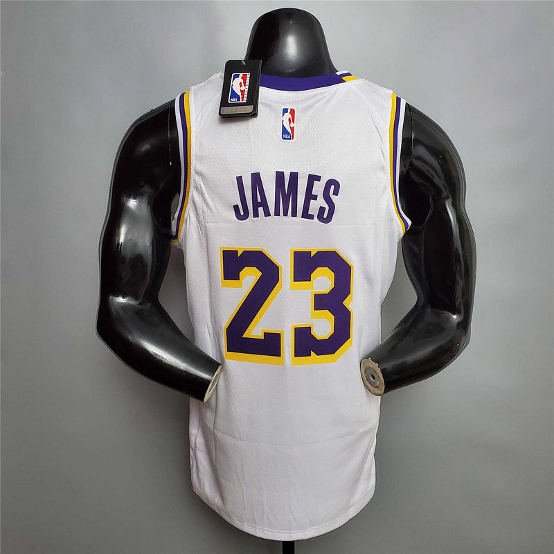 James #23 Lakers Round neck white