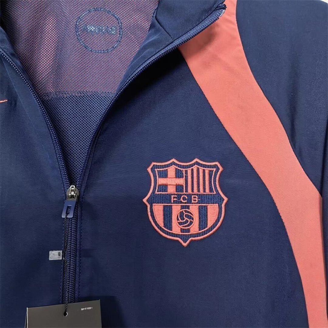 Barcelona 2025/26 Dark Blue And Orange windbreaker