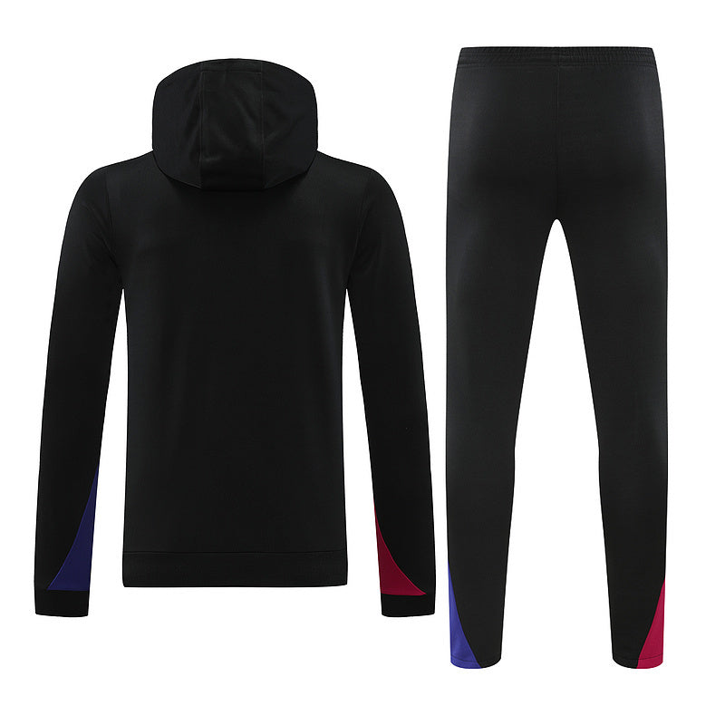 24-25 Barcelona black hoodie suit