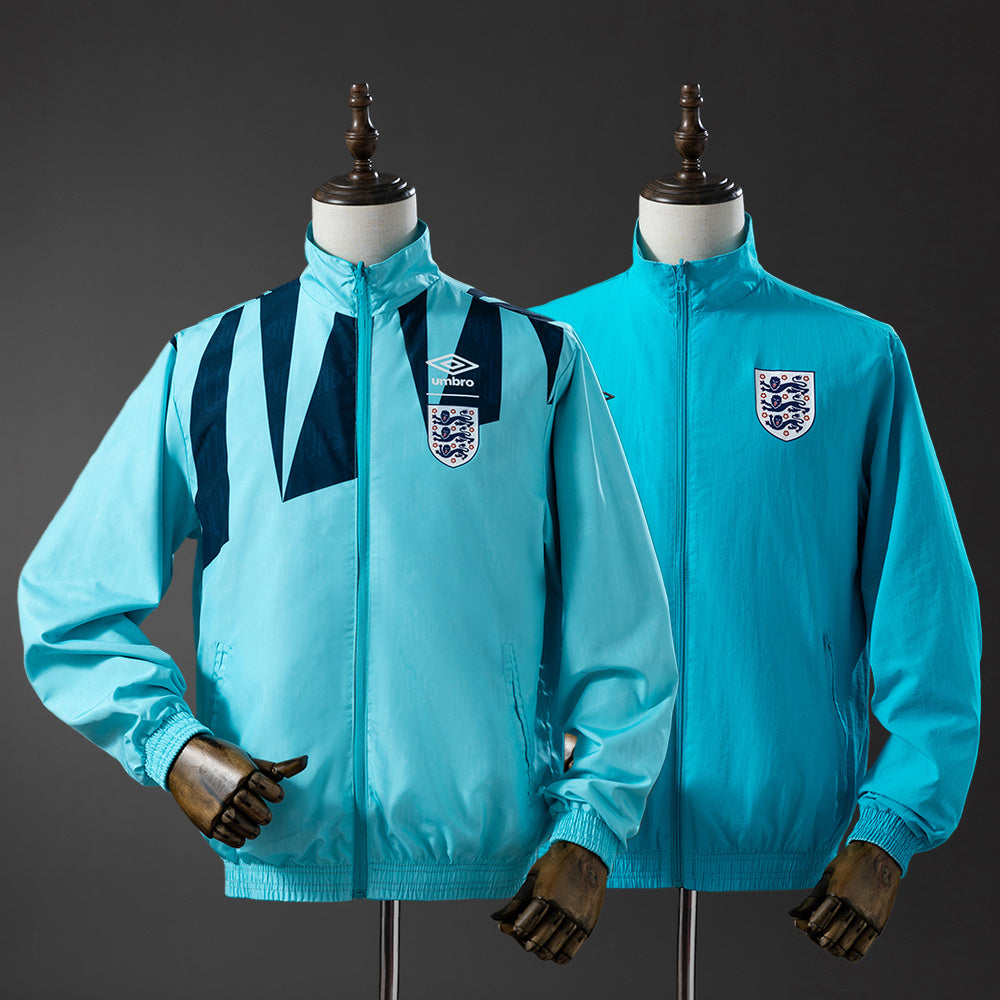 England Reversible Jacket Windbreaker - Light Blue Sizes S-XXL