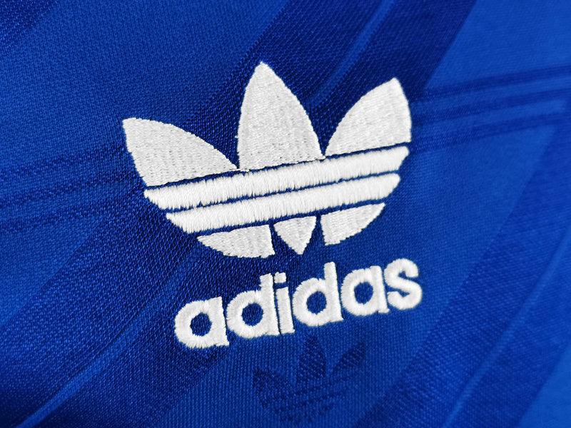 86-88 Manchester United away blue long sleeve