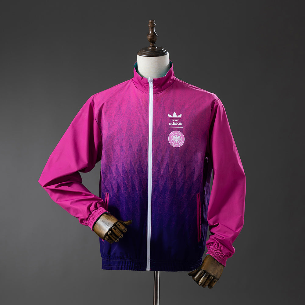 German Reversible Jacket Windbreaker - Green &amp; Purple S-XXL