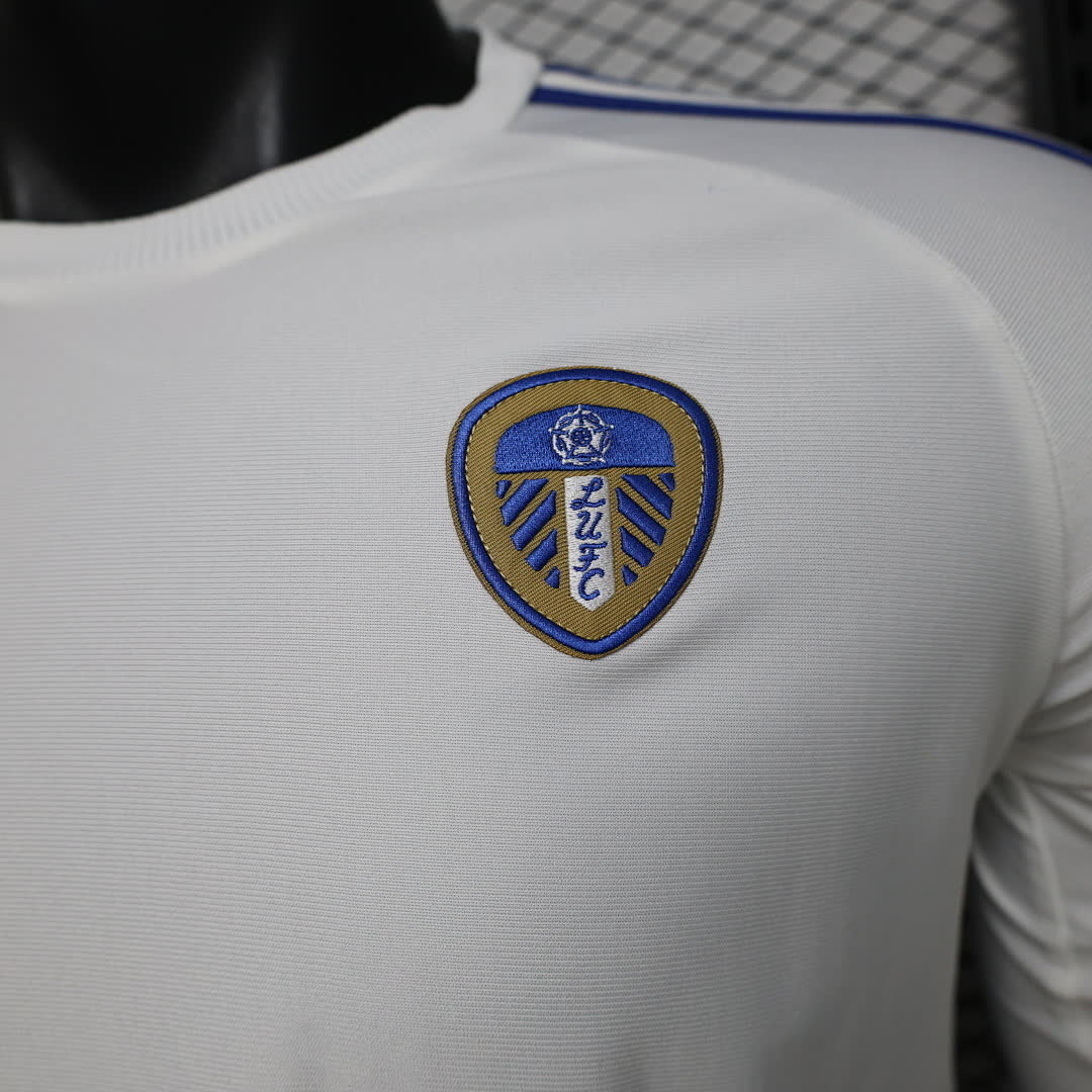 Leeds United 2025/26 White Casual Long SLeeve Jersey Player Version