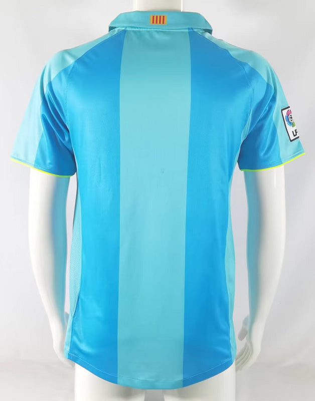 07-08 Barcelona away blue retro jersey