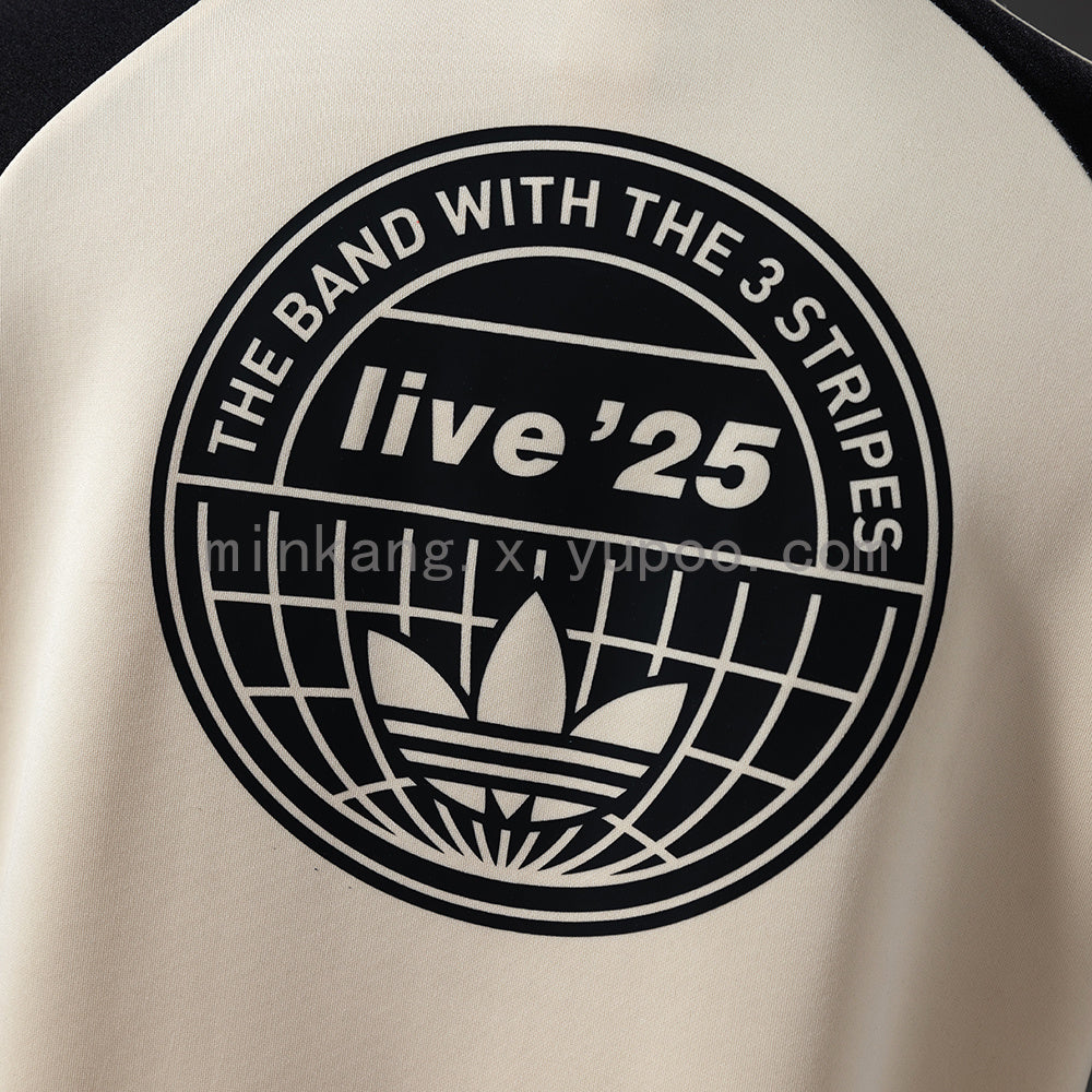Oasis Tour Three-Striped Long-Sleeve T-Shirt - Beige S-XXL