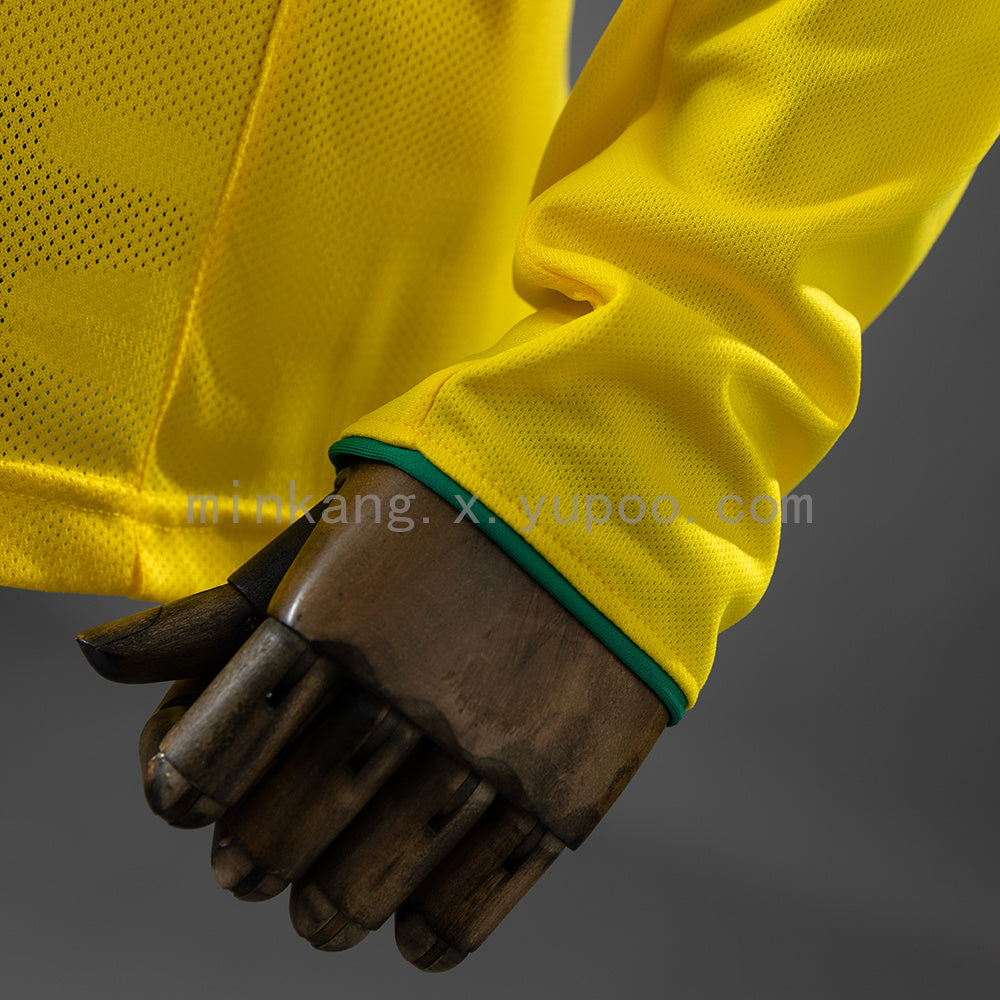 Brazil 2004 Home Long-Sleeved Retro Jersey S-XXL