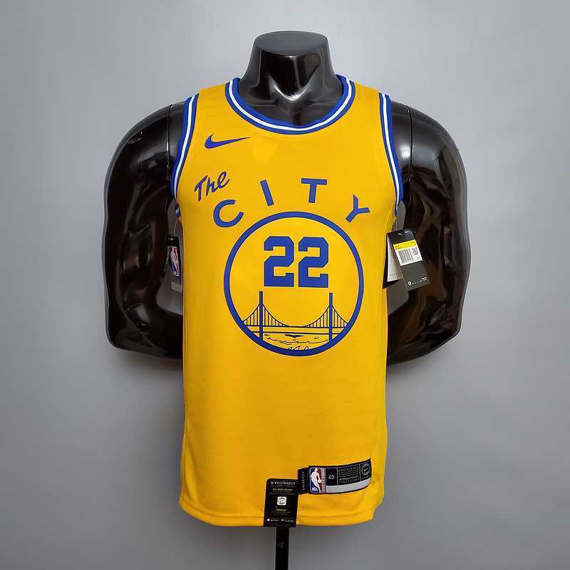 Tram version WIGGINS#22 Golden State Warriors yellow