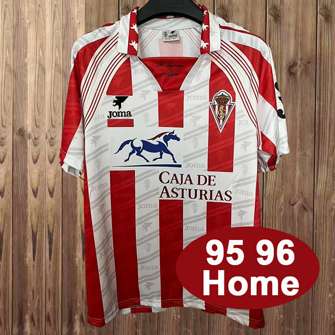 Retro Sporting de Gijon 1995/96 home Retro soccer jerseys