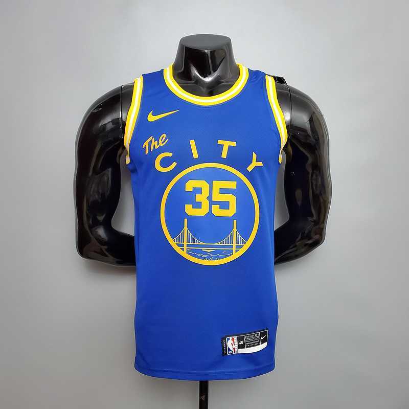 Tram version DURANT#35 Golden State Warriors blue
