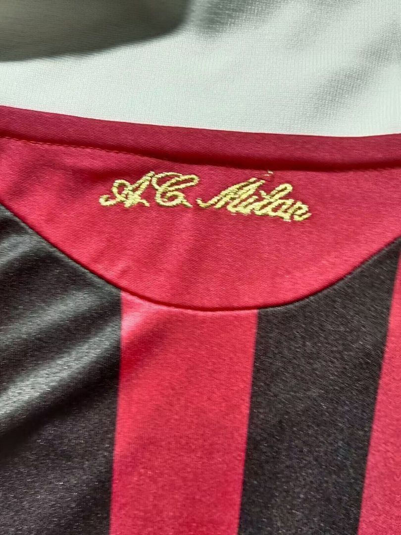 Retro 2009/10 AC Milan Home Long Sleeve kid kit size 16-28