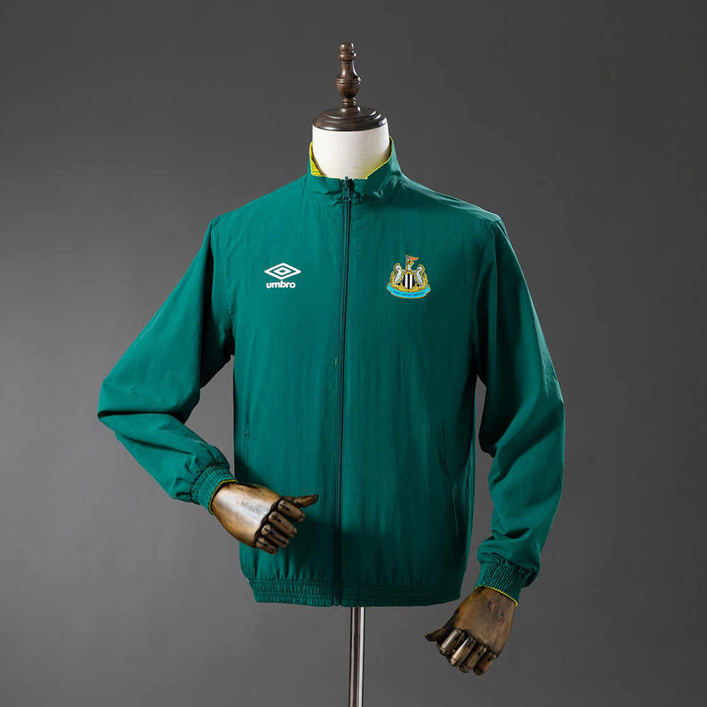 Newcastle United Reversible Jacket Windbreaker - Army Green &amp; Yellow S-XXL