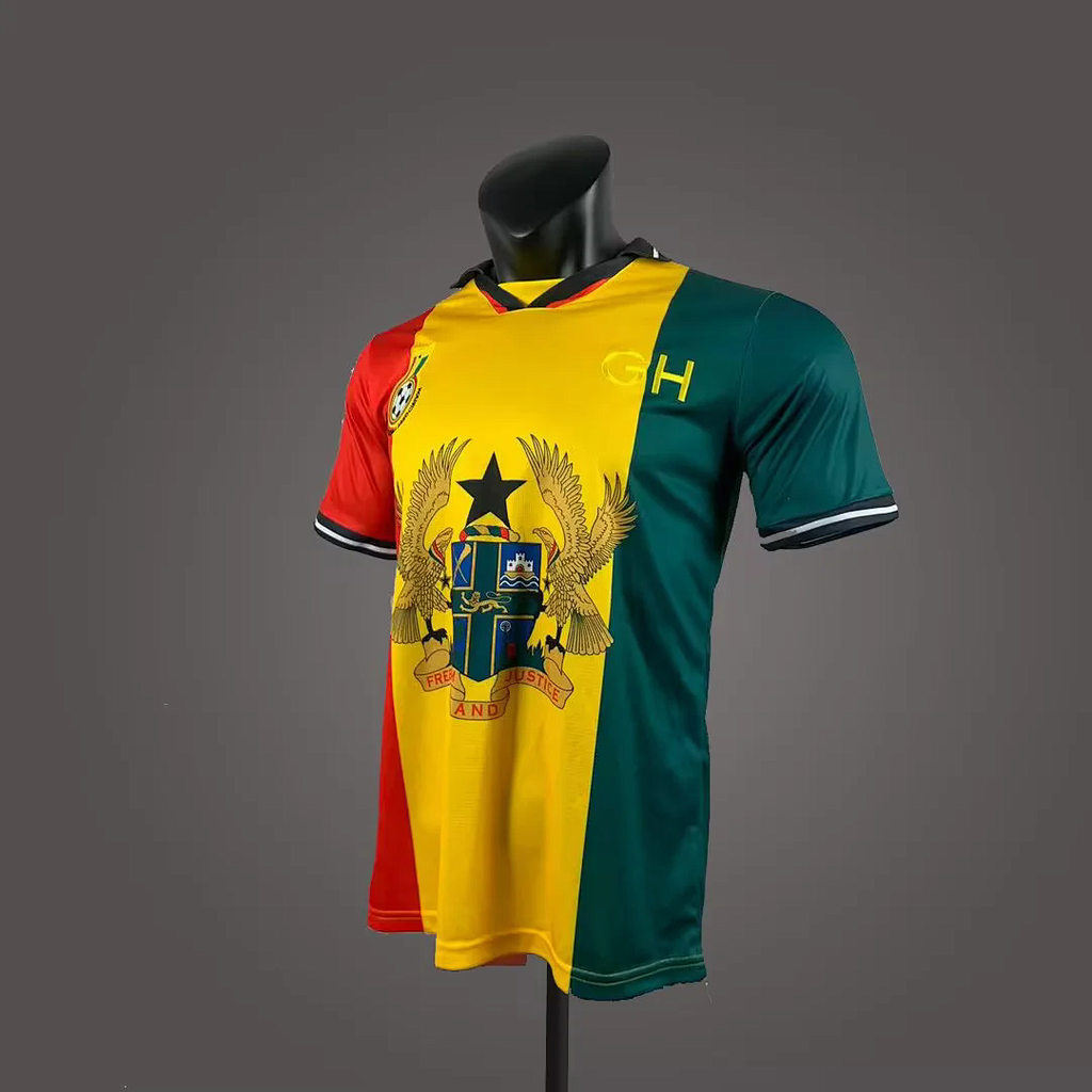 Ghana 2026 World Cup Red Green and Yellow Training soccer jersey S-2XL