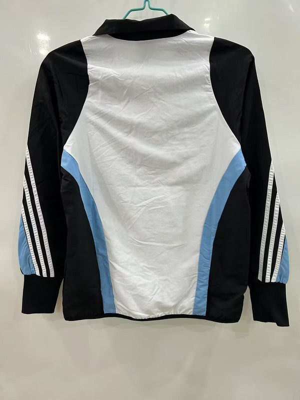 25-26 Real Madrid white ,black and blue windbreaker