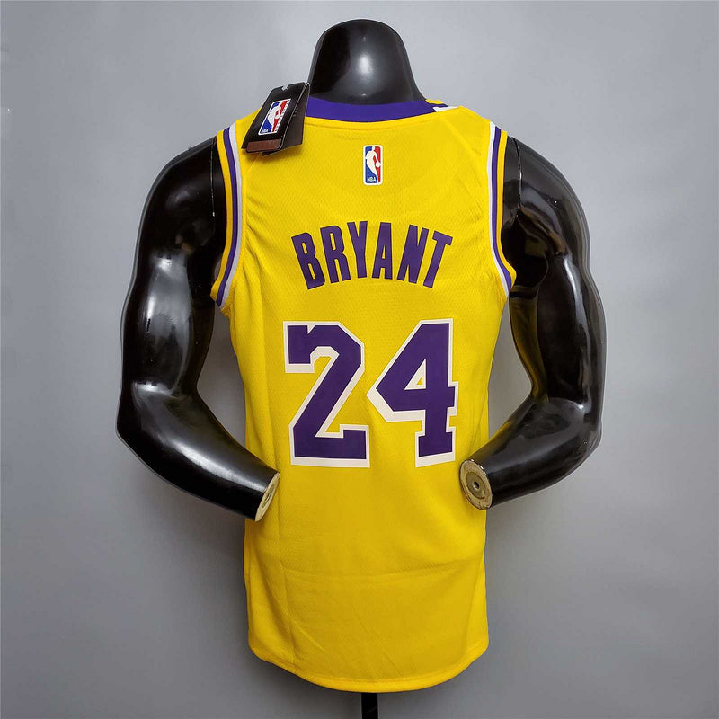 Bryant #24 Lakers Round neck yellow