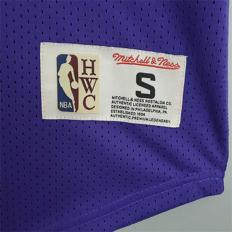 Mitchellness Lakers Purple No. 32 Johnson Retro Mesh Short Sleeve
