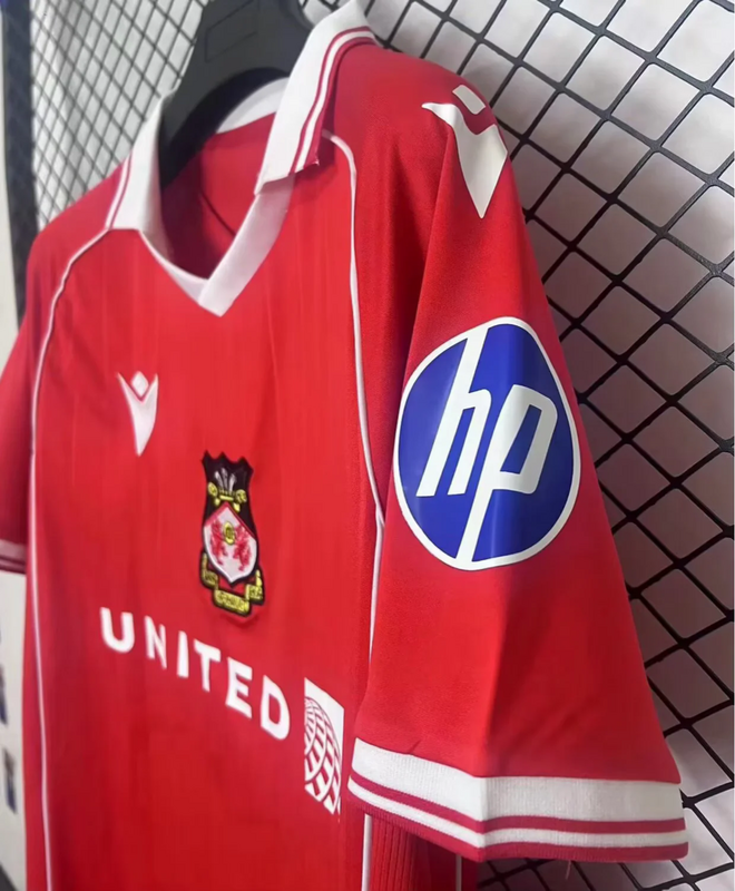 25-26 Wrexham home soccer jersey