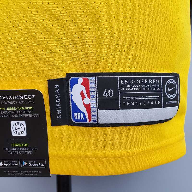 James #6 Lakers Round neck yellow