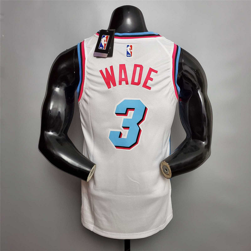 WADE #3 Miami Heat V-neck White