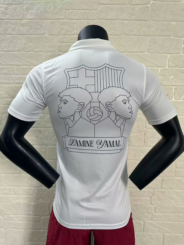 24-25 Barcelona Lamine Yamal White Player Version Jersey