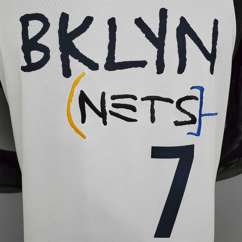 DURANT#7 Brooklyn Nets graffiti white