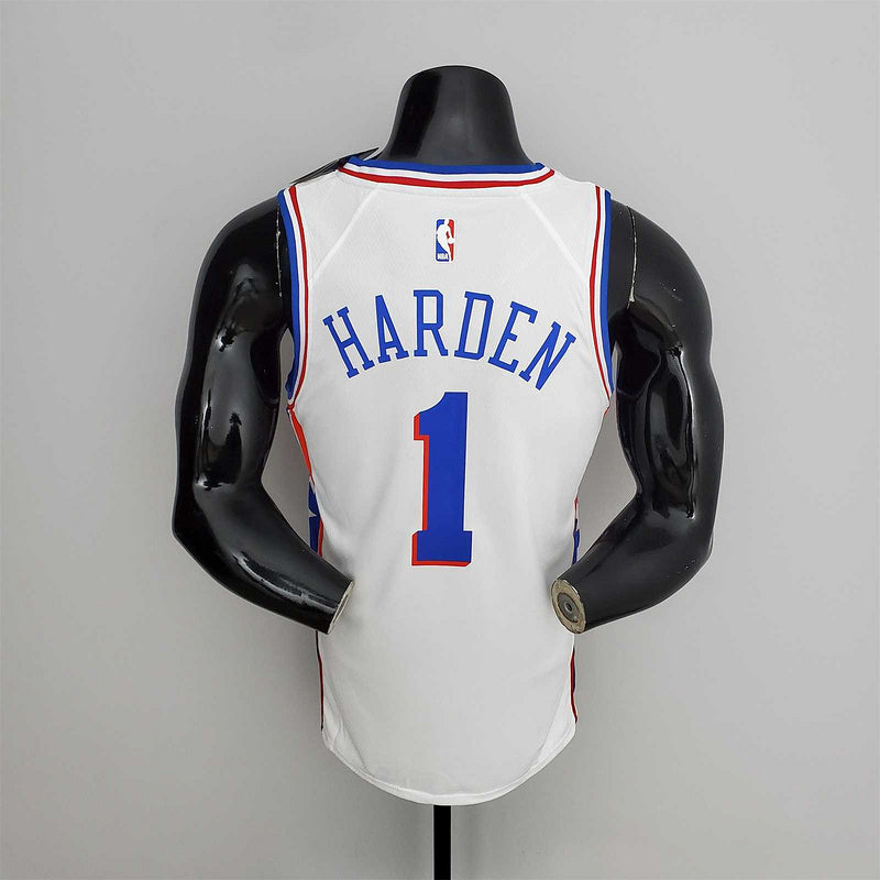 76ers Harden #1 V-Neck White